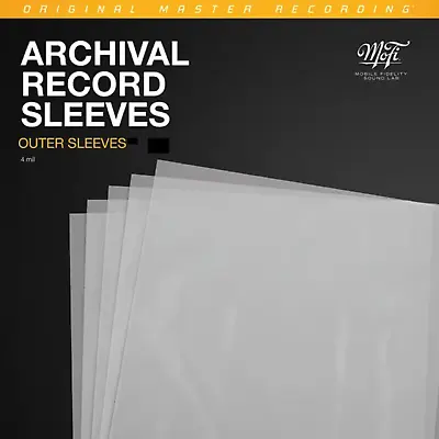 Mobile Fidelity (MoFi) Archival Outer Record Sleeves 4-mil  10  20 • $8.59