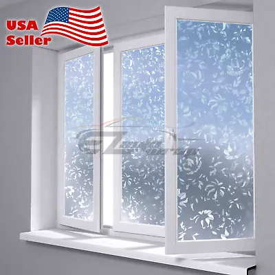 2pcs 4 X8  Sample Frosted Film Glass Home Bathroom Window Security Privacy #4001 • $4.99