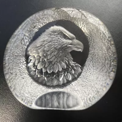 MATS JONASSON Crystal Art Glass Paperweight EAGLE Signed “MJ Sweden 9201” • $19.59