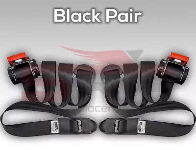 Ford Falcon AU BA BF Left & Right Front Black Seat Belt PAIR BRAND NEW • $270