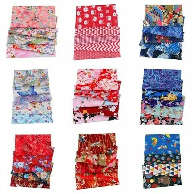 Japanese 100% Cotton Printed Fabric Fat Quarter Quilting Patchwork Material 5Pcs • £3.46