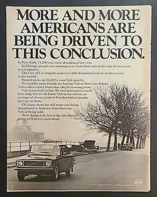 Vintage 1971 VOLVO  MORE AND MORE AMERICANS ARE BEING...  Magazine Print Ad • $6.99
