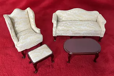 Vintage Miniature Dollhouse 4-Pc Living Room Furniture Set Smithsonian • $29.99