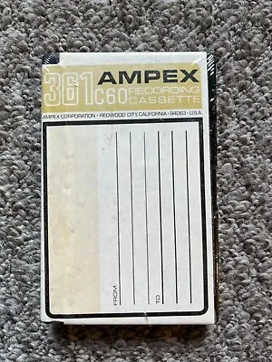 Rare Sealed & Unused Ampex 361 C60 Blank Tape Cassette • £9.99