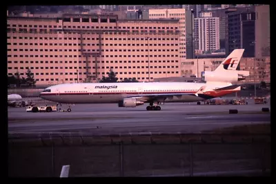 Original Fujichrome Colour Slide Malaysia Airlines Douglas Md-11 Aircraft. • £2.95