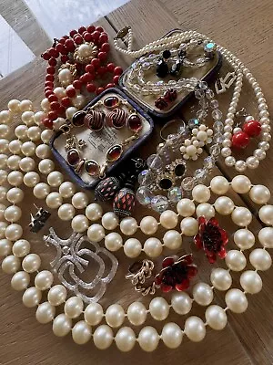 Job Lot Vintage 1950s/60s Crystal Costume Jewellery • £9.99