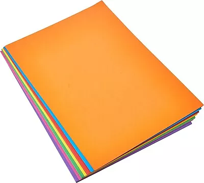 A4 Bright Card 70 Sheets Mixed Bright Coloured Card 160gsm 7 Colours Craft Card • £5.49