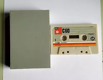 BASF C-60 LH Cassette Tape 1969-70 Vintage  With Hard Plastic Snap Case • £8
