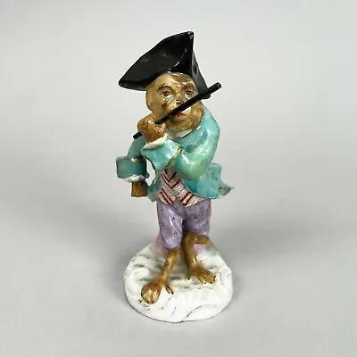 Antique Rare 19th Century Conta Boehme Monkey Musician W/ Flute Meissen Style • $748