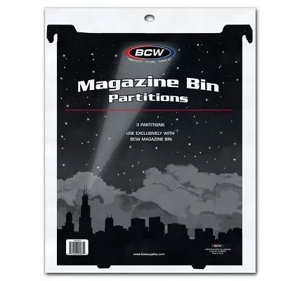 (6 Pack) BCW Magazine And Documents Bin Partitions Black Storage Bin Partition • $44.95