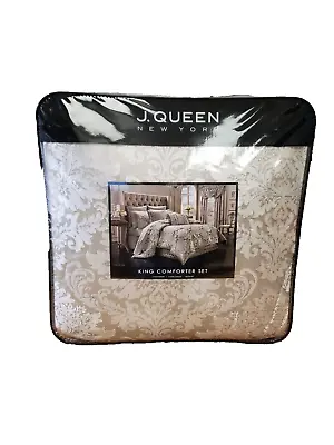 J. Queen New York Bel Air Sand KING 4 Piece Comforter Set • $224.99