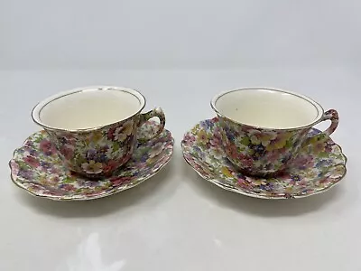 £48.30 • Buy Vintage Fenton James Kent Ltd  Du Barry  2 Cups & Saucers England