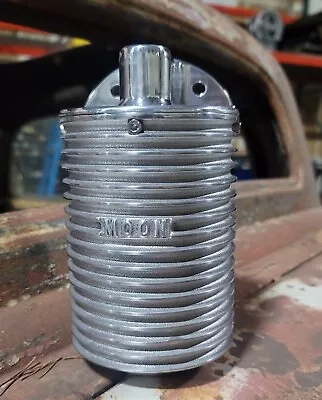 $369.99 • Buy Vintage Style Finned Aluminum REMOTE OIL FILTER Hot Rod Drag Racing MOON Hemi V8