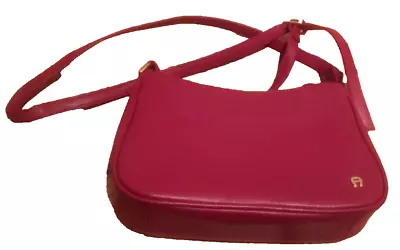 Etienne Aigner Vintage Genuine Leather Red Purse Shoulder Bag Adjustable Strap • $25