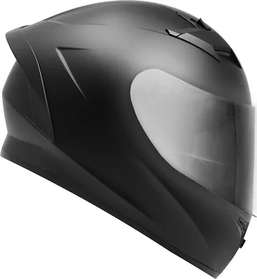 Motorcycle Helmet Full Face Matte Black DOT GDM VENOM CHROME + CLEAR LENS • $109.95