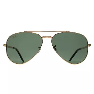 Ray-Ban Sunglasses RB3625 New Aviator 919631 Polished Gold Green 58mm • $224.40