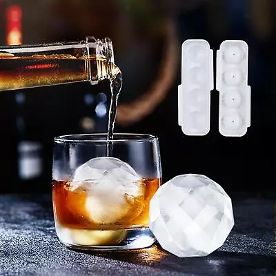 Ice Cube Molds Large Sphere Ice Ball Maker BPA Free For   Cocktail • £6.12