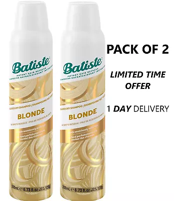 X2 Batiste Blonde Colour Dry Shampoo 200ml Vanilla Bergamot Peach FAST DELIVERY • £8.99