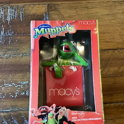 Macy's Collectible Muppets Kermit The Frog Ornament 2002 Jim Henson 2 1/2  • $10