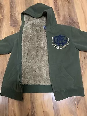 £28 • Buy Gapkids Boys Zipped Hoodie With Fur Lining Age 8-9 Years Old 