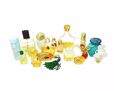 Vintage Lot Of 18 Perfume & Body Powder Mini & Reg Sizes Bottles See Details • $26