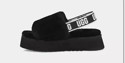 NEW UGG Black Fluff Yeah Disco Slide Women’s 9 • $39.99