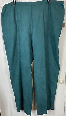 Erin London Size 24w Green Pull On Elastic Slacks Pants 3x Pockets New • $18.99