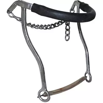 Stainless Steel Rubber Covered Bicycle Chain Mechanical Hackamore W/ Curb Chain • $79.99