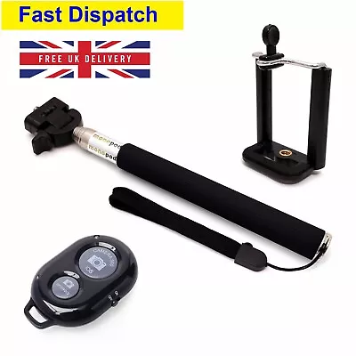 Selfie Stick MONOPOD Tripod Selfie Stick For IPhone 7 8 X XR XS 11 12 13 PRO Max • £4.99