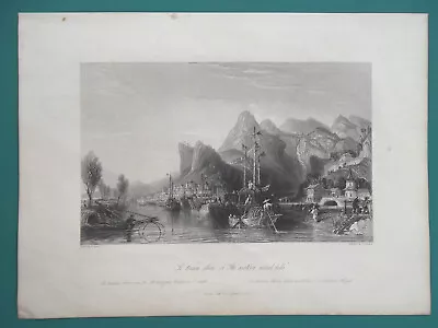 CHINA Western Sacred Hills - 1841 Antique Print T. Allom • $34.95