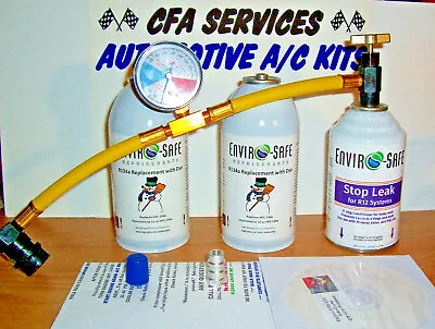 Enviro Replacement Refrigerant Recharge Kit + Stop Leak For 1995-older R12 Cars • $67.99