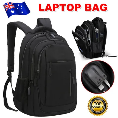 Business Travel Shoulder Bag Laptop Backpack Large College School Computer Bags • $30.95