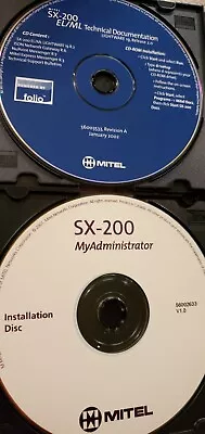 Mitel Sx-200 My Administrator Sx El/ml Technical Install Discs 56002633 56003533 • $108.88