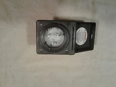 Marinco 6353EL-B Black Easy Lock Power Inlet 50 Amp 125/250 Volt (6353ELB) • $48.95