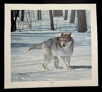 Charles Frace Signed Limited Edition Signed Print  On Watch” Gray Wolf • $199.95