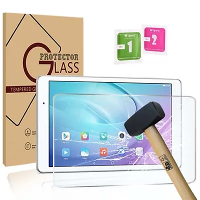 UK Tablet Tempered Glass Screen Protector Cover For Huawei MediaPad/Honor 7 8 10 • £3.96