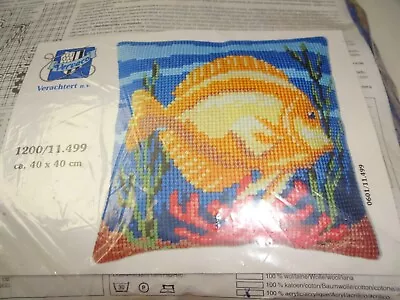 Verachtert Stamped Cross Stitch Fish Pillow Cover Kit • $18