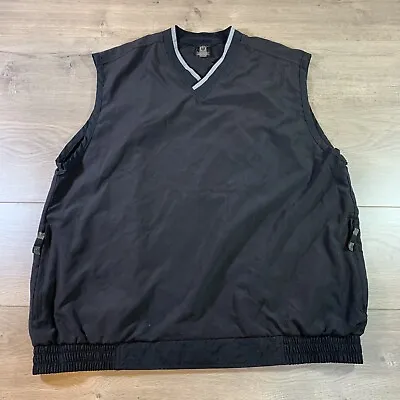 Nike Golf Tour Performance V-Neck Polyester Sweater Vest Black Mens Large • $18.95