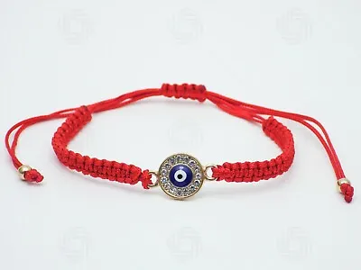 Handmade Red Hamsa Bracelet Rope Charm Blue Evil Eye Protection Healing Gift UK  • £3.99