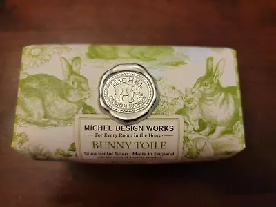 Michel Design Works Bath Soap  Meadow  8.7 Oz. Scented Large Bar Bunny Toile • $15