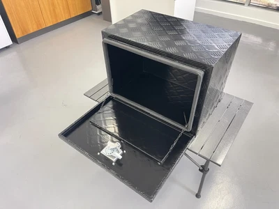 $370 • Buy BLACK Aluminium Toolbox UTE TRUCK Undertray Underbody Tool Box 600x400x450mm