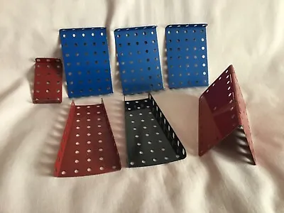 MECCANO VINTAGE 1960s OLD LOOSE SPARES X7 IN  WELL USED VINTAGE CONDITION. • £20.99