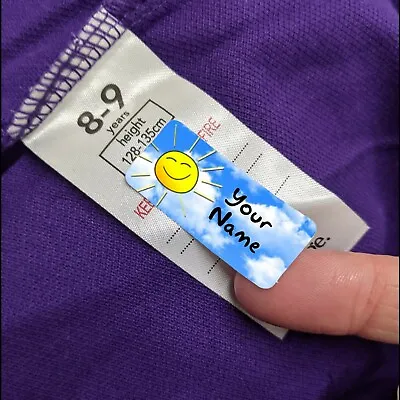 Personalised Stick On Clothes Labels Name Labels Name Tags Waterproof Sticker • £19.99