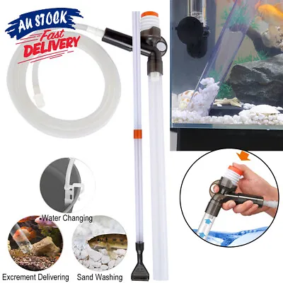 $21.19 • Buy Aquarium Cleaner Kit Vacuum Pump Gravel Water Cleaning Fish Tank Siphon Cleaner