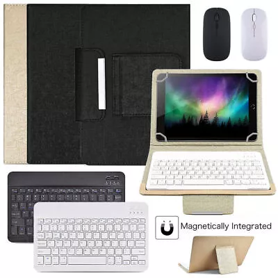 Universal Keyboard Leather Case Mouse For IPad 7/8/9th 10th Gen Air 3 4 5 Pro 11 • £8.89