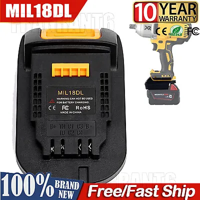 Battery Adapter For Milwaukee 18V Battery To For Dewalt 20V Li-ion Battery US • $11.89