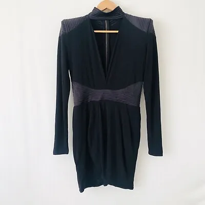 ZHIVAGO Black Long Sleeve Swallow Mini Dress Size Large / 12 / US 8 Cocktail • $295