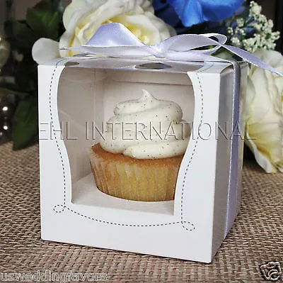 US Wedding Favors(TM) 25/50/100 White Cupcake Boxes Party Favor Container 3.5  • $59.99