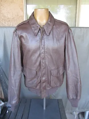 USAF Cooper A2 Goatskin Leather Flight Jacket Size 44R Very Soft • $100