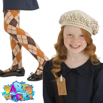 £6.99 • Buy Kids 1940s Schoolgirl Hat Tights Wartime WW2 Book Day Week Fancy Dress Accessory